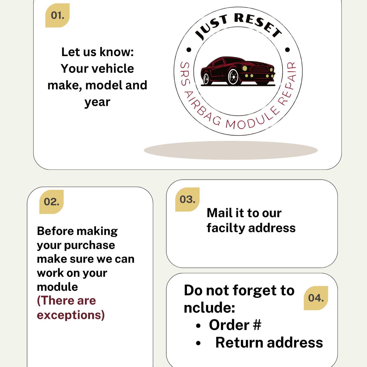 PONTIAC - SRS AIRBAG MODULE RESET SERVICE!
